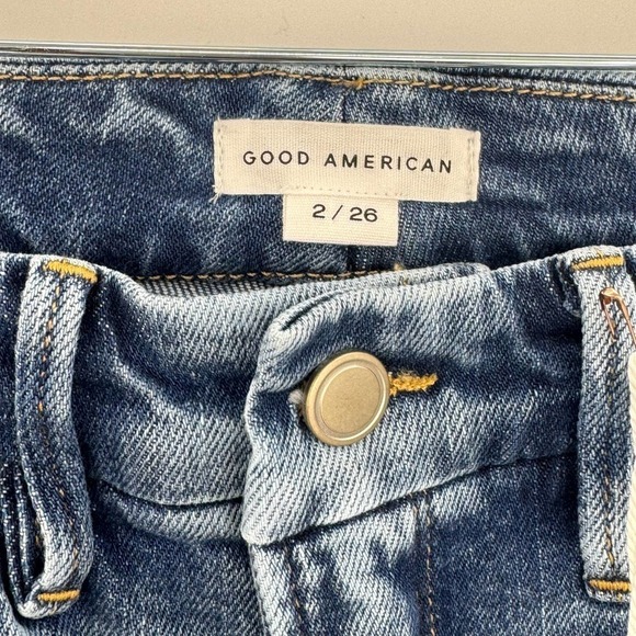 Good American Good Legs Straight Jean In Indigo333 Size 2/26 NWT - Picture 12 of 12